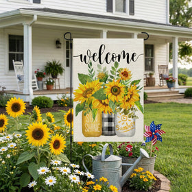 CROWNED BEAUTY 12x18 inch flag size fits standard garden poles.