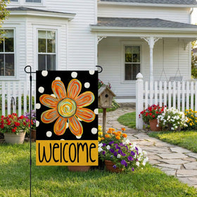CROWNED BEAUTY 12x18 inch flag is easy to display on standard stands outdoors, adding color.