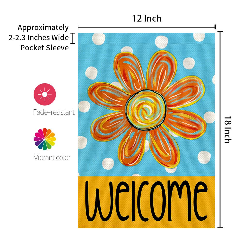 CROWNED BEAUTY blue polka-dot background creates bright seasonal charm outdoors.