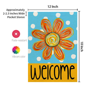 CROWNED BEAUTY blue polka-dot background creates bright seasonal charm outdoors.