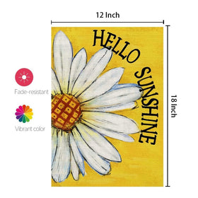 CROWNED BEAUTY Outdoor Welcome Flag enhances yard curb-appeal on sunny days.