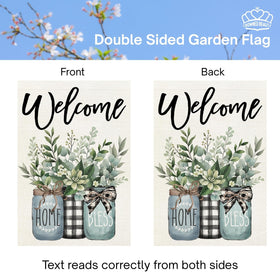 CROWNED BEAUTY porch and garden display welcomes guests.