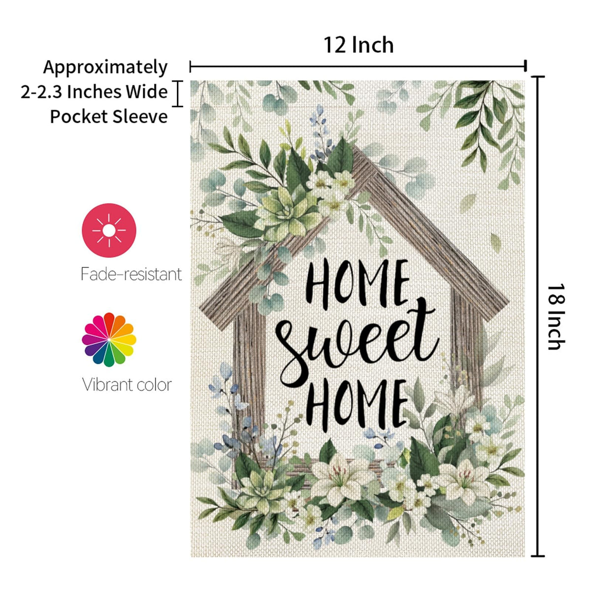 CROWNED BEAUTY spring flag ideal for garden or yard display during springtime