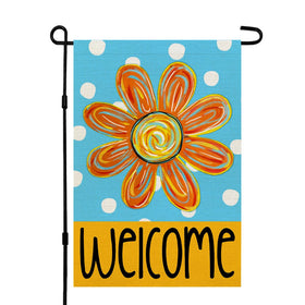 CROWNED BEAUTY summer floral garden flag 12x18 with vibrant blooms for inviting curb appeal.