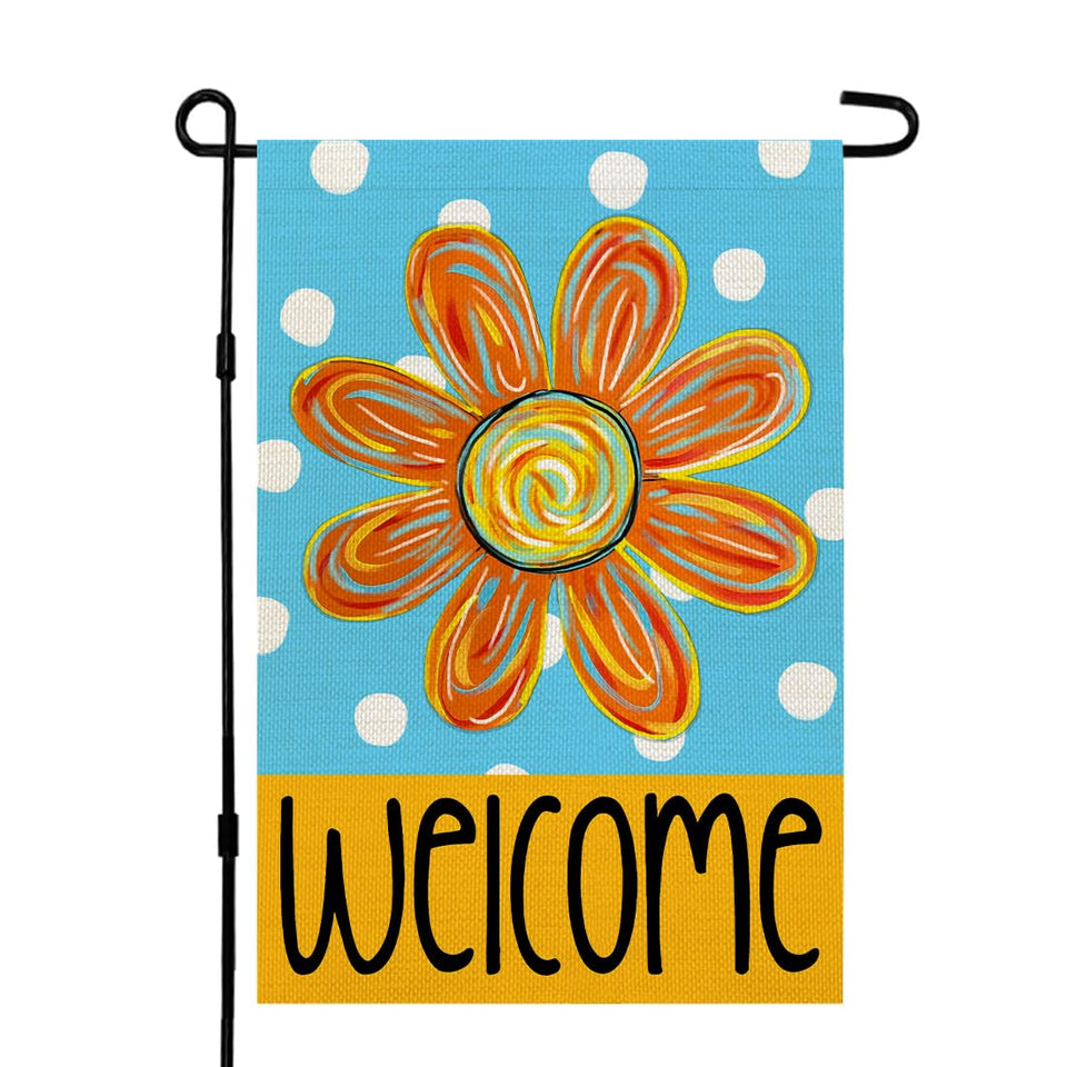CROWNED BEAUTY summer floral garden flag 12x18 with vibrant blooms for inviting curb appeal.