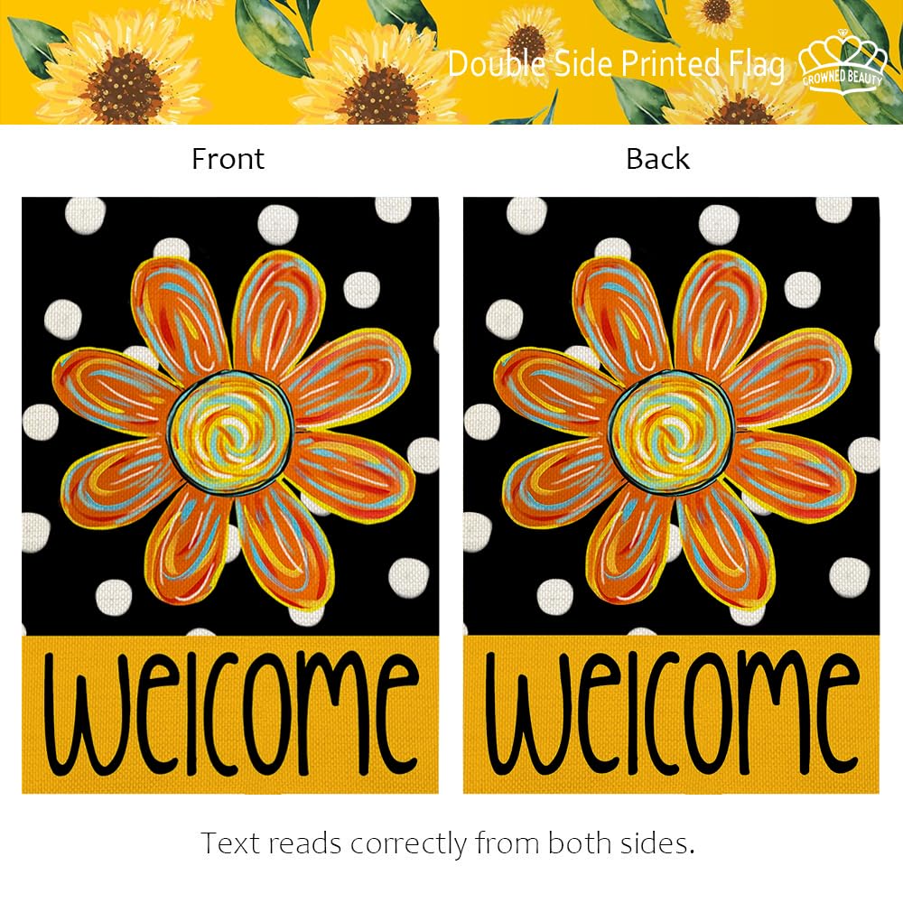 CROWNED BEAUTY weather-resistant burlap-textured fabric keeps colors lively through sun and rain.