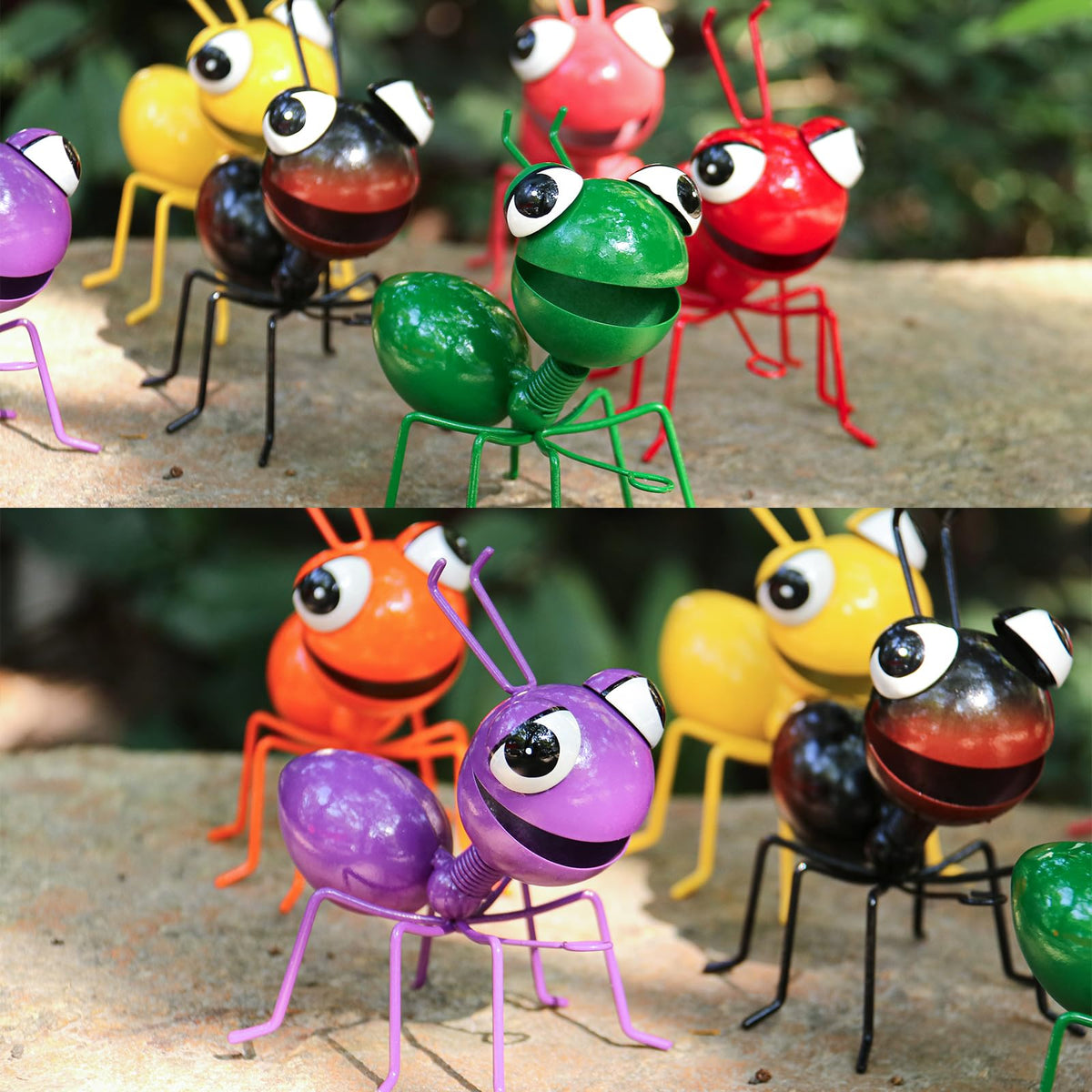 Eight-pack ants statues brighten gardens with playful detail and durability