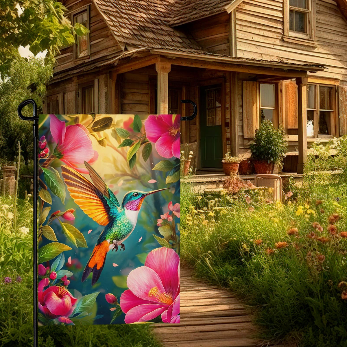Cryfox double-sided bird flag stays readable from both sides for versatile display.