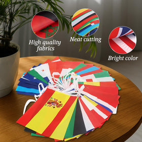 CrysGuard outdoor-ready flags banner demonstrating weather-resistant polyester.