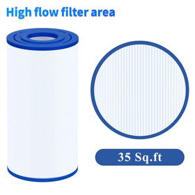 Cryspool 04061 filter - end caps close-up - sturdy fit and reliable sealing.