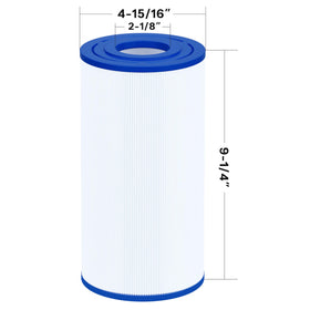 Cryspool 04061 filter - pleat detail - high filtration surface for efficient cleaning.
