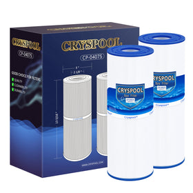Cryspool 04075 filter outer view shows sturdy housing for spa filtration
