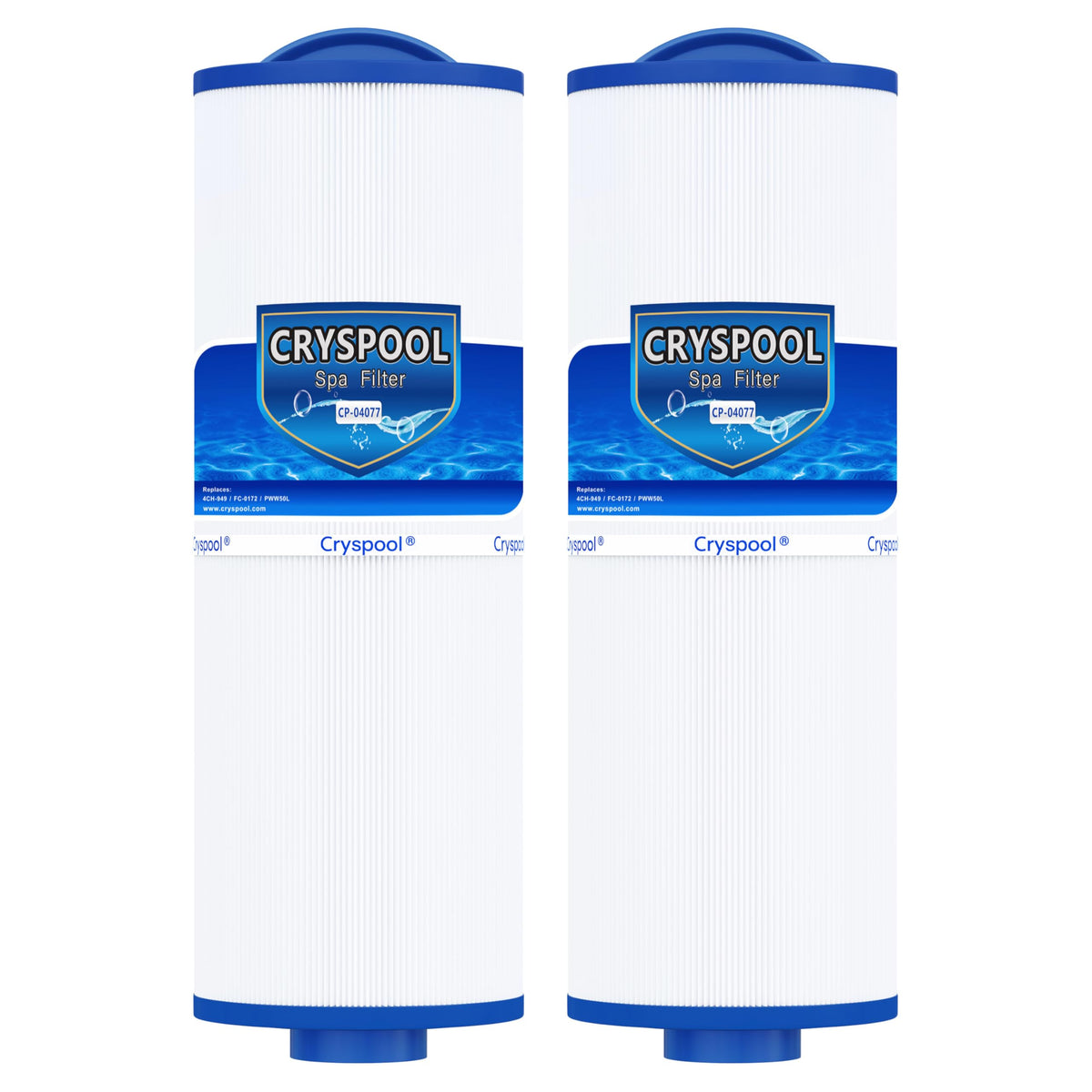 Cryspool 04077 filter assembly; durable cartridge for clear hot tub water