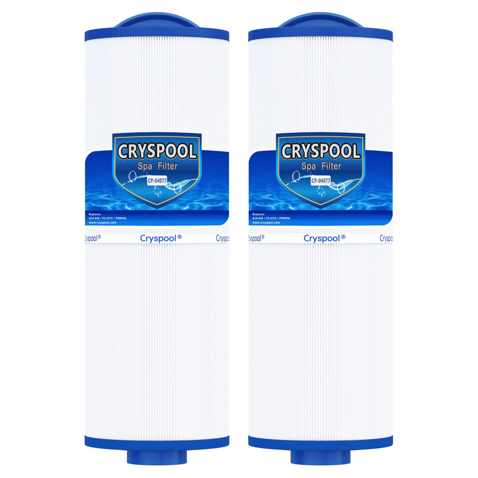 Cryspool 04077 filter assembly; durable cartridge for clear hot tub water