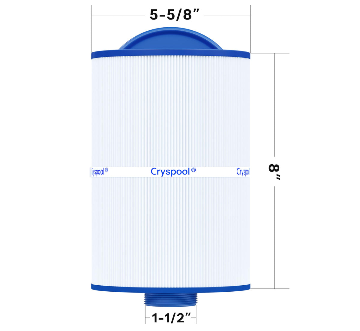 Cryspool 05015 bottom 1-1/2 inch MPT for versatile spa connections