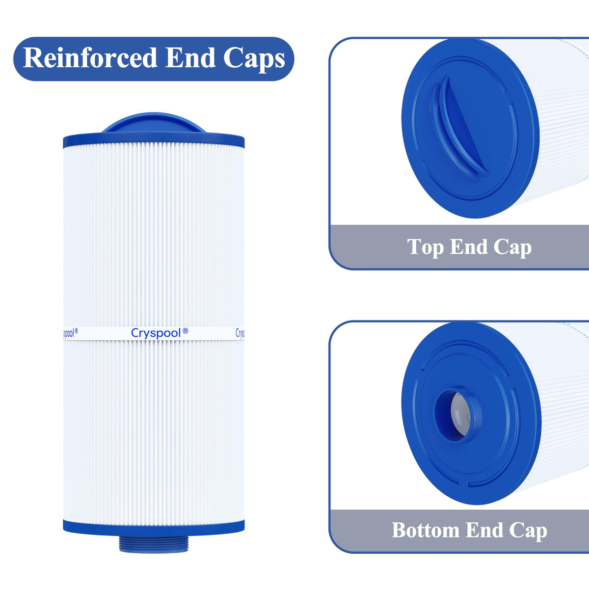 Cryspool 05033 filter easy cleaning design helps restore performance after washing