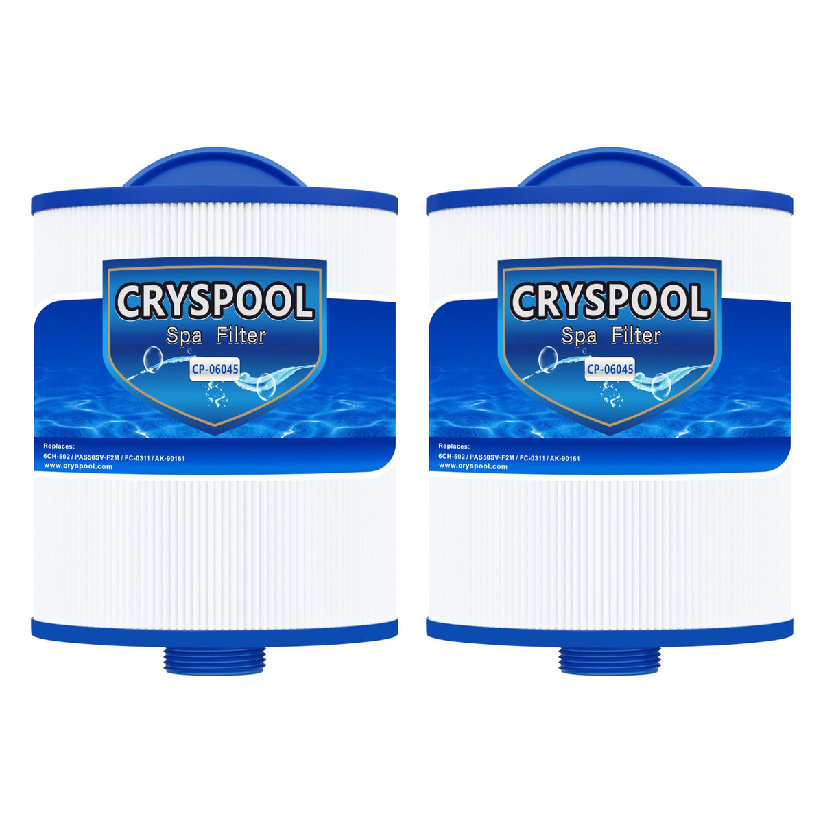 Cryspool 06045 filter assembly with semi-circular top for spa filtration