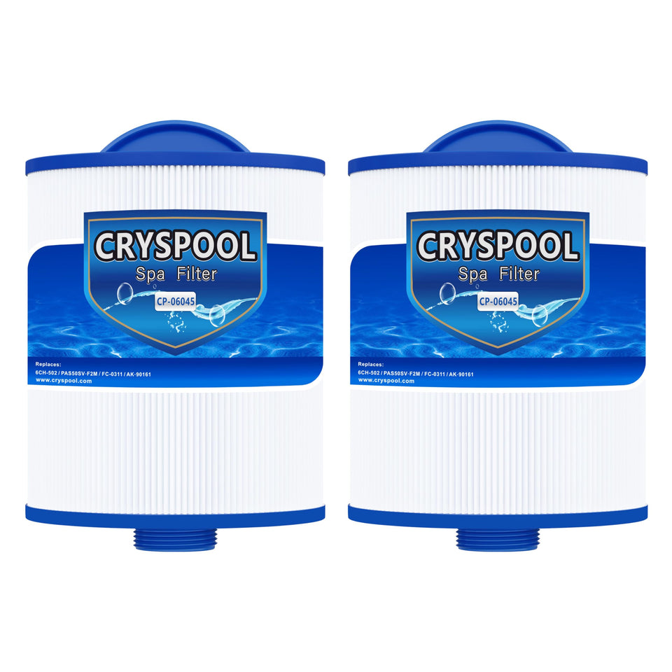 Cryspool 06045 filter assembly with semi-circular top for spa filtration