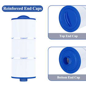 Cryspool 06046 filter pleats detail highlighting filtration layers