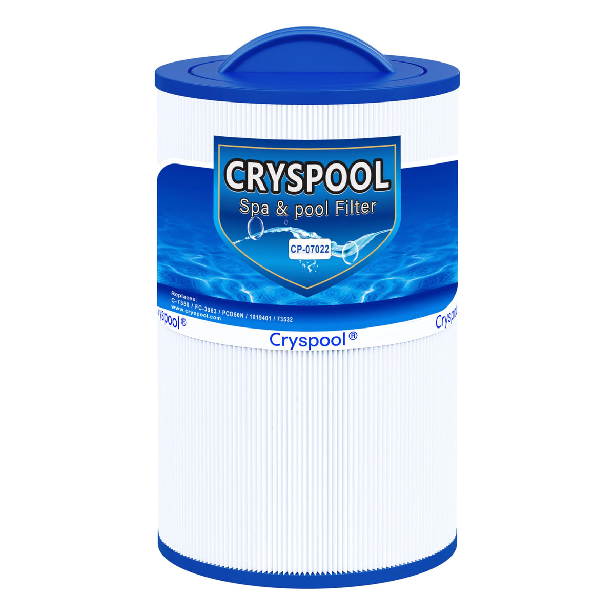 Cryspool 07022 filter close-up highlights trilobal fiber design for deeper filtration.