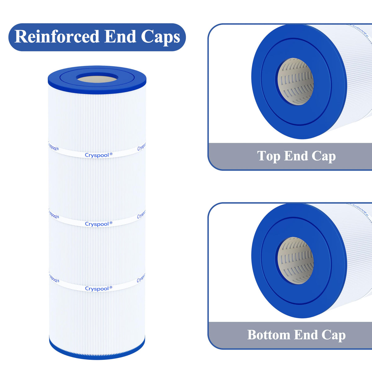 Cryspool 07069 filter structure showing easy cleaning features