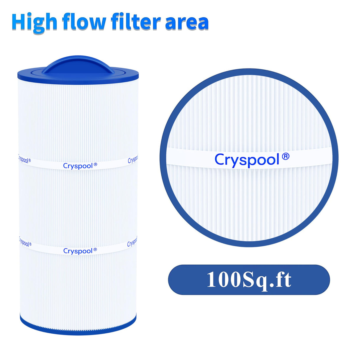 Cryspool 08010 filter installed in spa housing for maintenance.