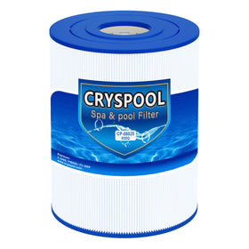 Cryspool 08020 filter front view with durable pleats for efficient spa filtration.