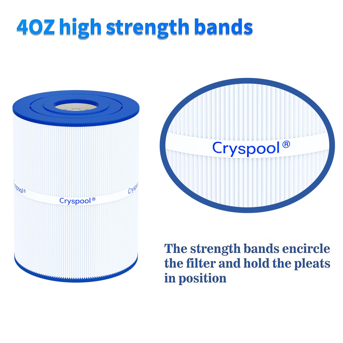 Cryspool 08020 filter matrix closeup with advanced material.