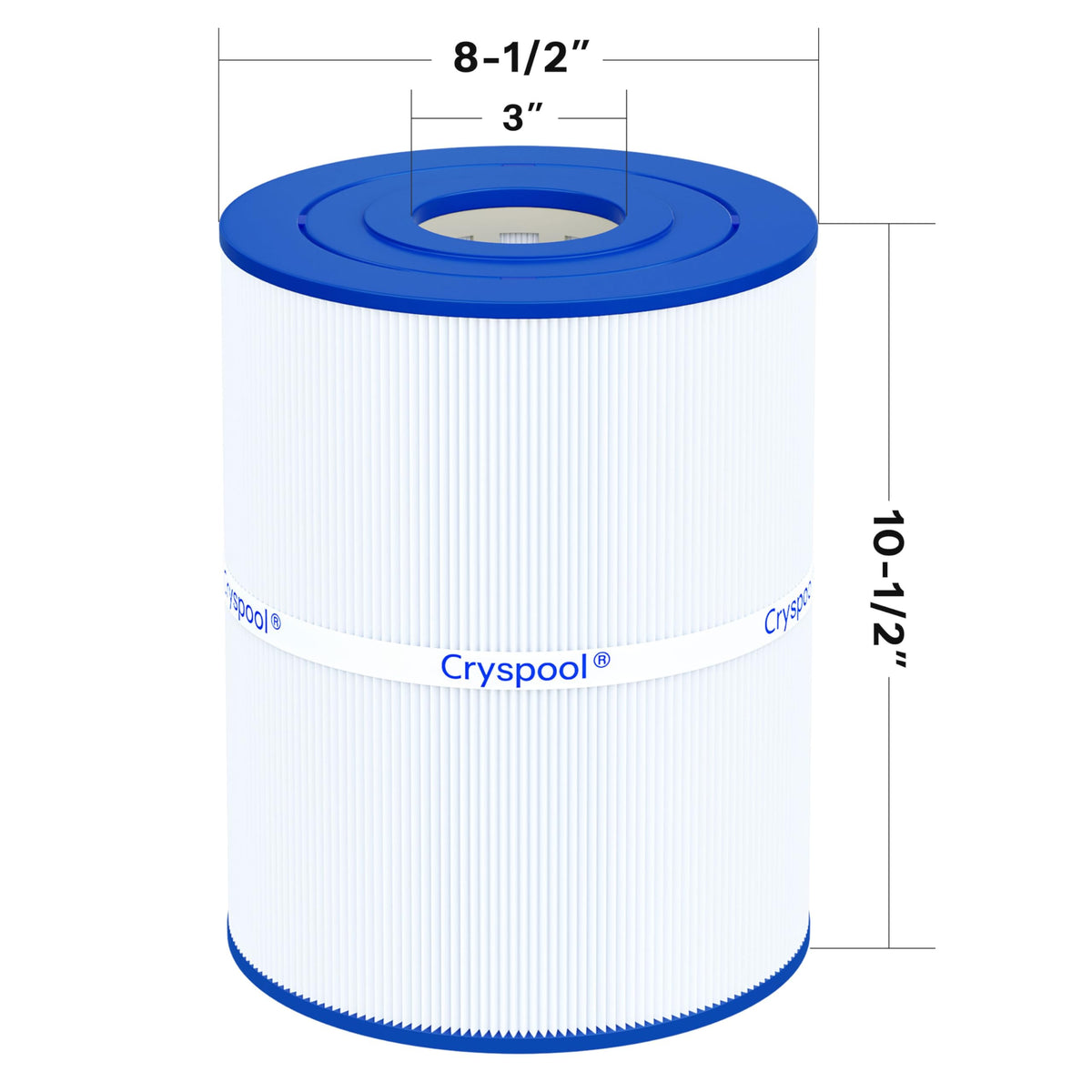 Cryspool 08020 filter top opening showing convenient cleaning access.