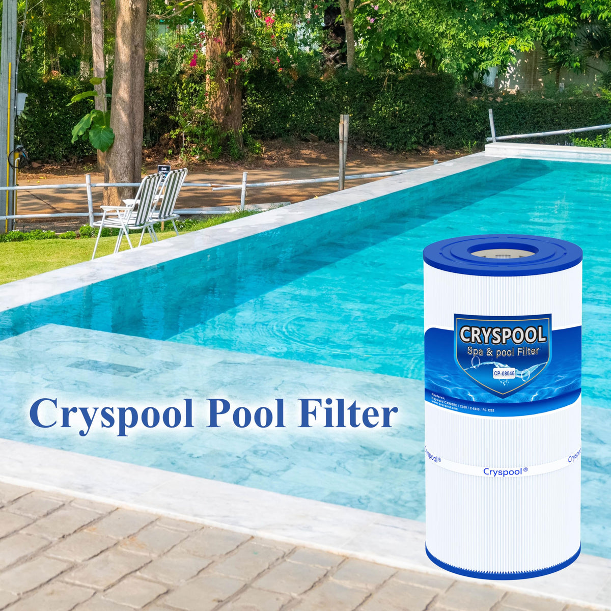 Cryspool 08046 filter packaging 1-pack ready for replacement
