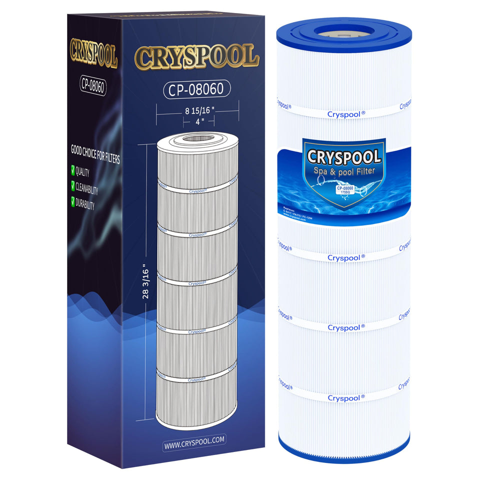 Cryspool 08060 filter length for precise pool fit and flow