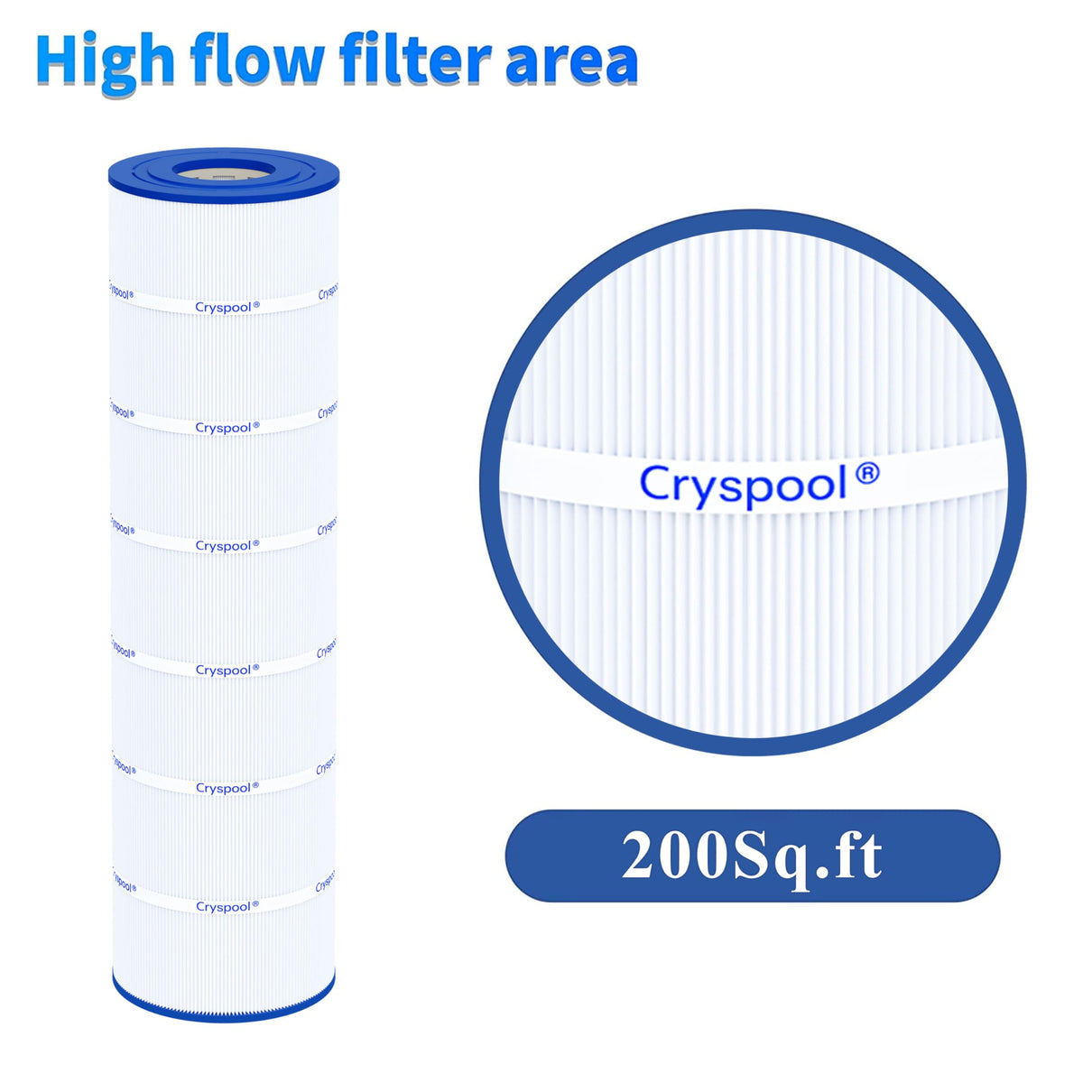 Cryspool 08063 trilobal fibers close-up emphasize filtration capability and durability.