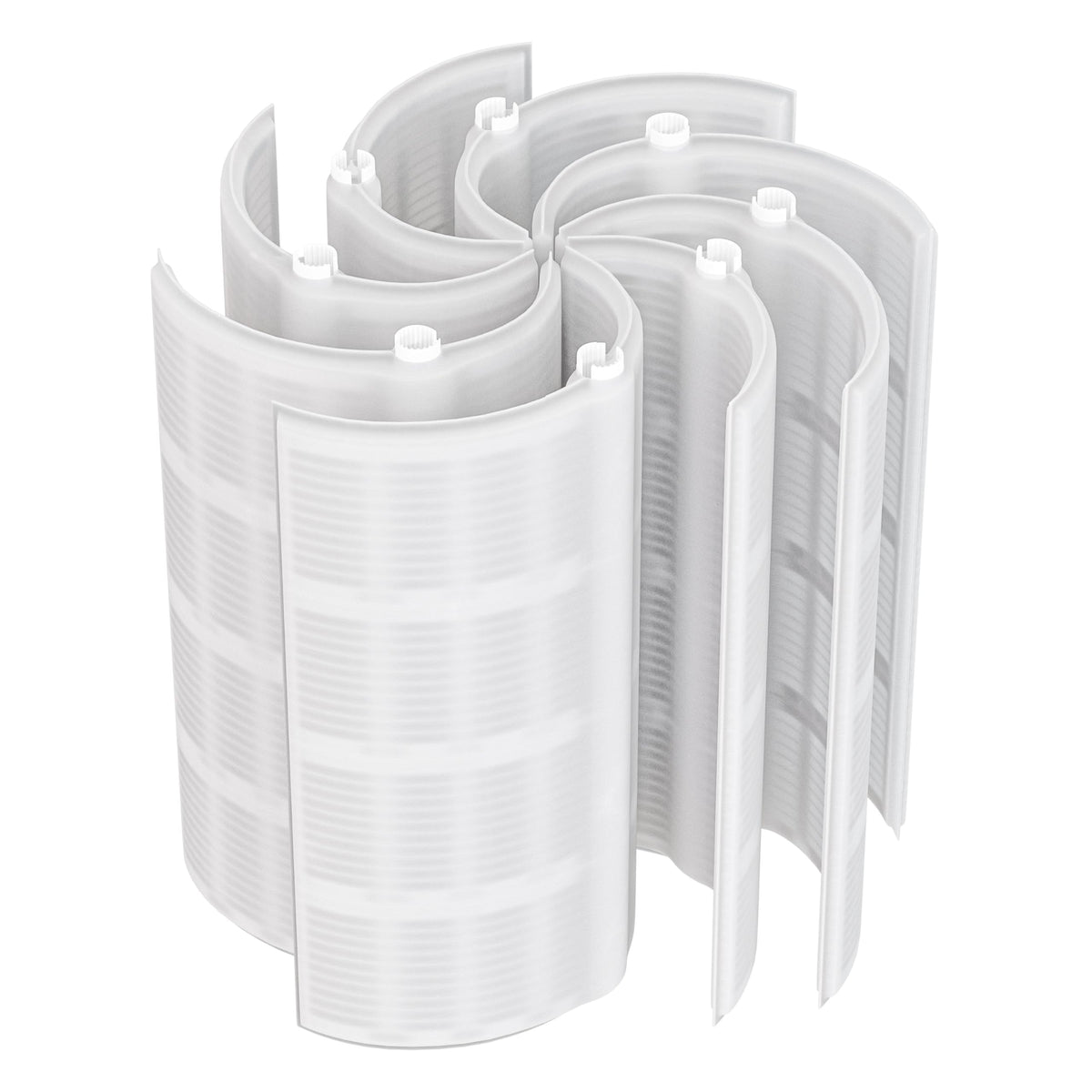 Cryspool 1004 DE filter durable end caps support secure positioning.