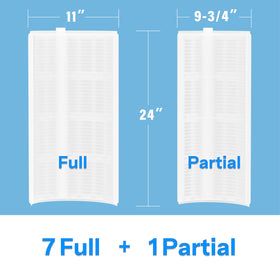 Cryspool 1004 DE filter seven full grids demonstrate expanded filtration surface.