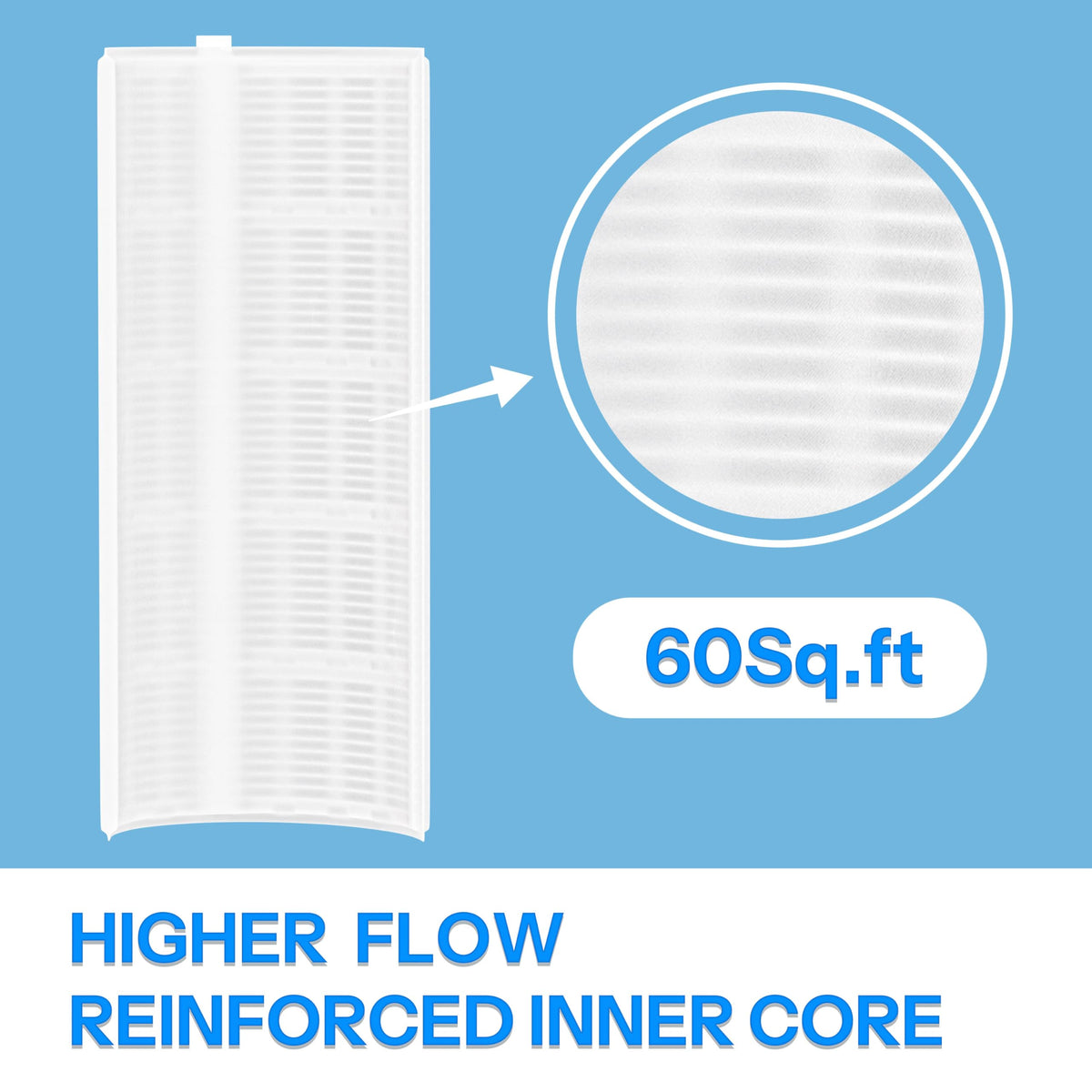Cryspool 1005 DE filter pleats deepen impurity capture during cleaning.