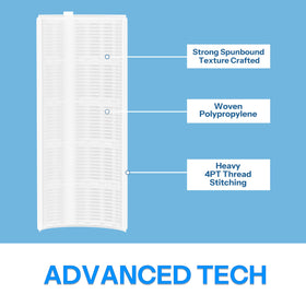 Cryspool 1005 DE filter uses polypropylene fibers for durable filtration.