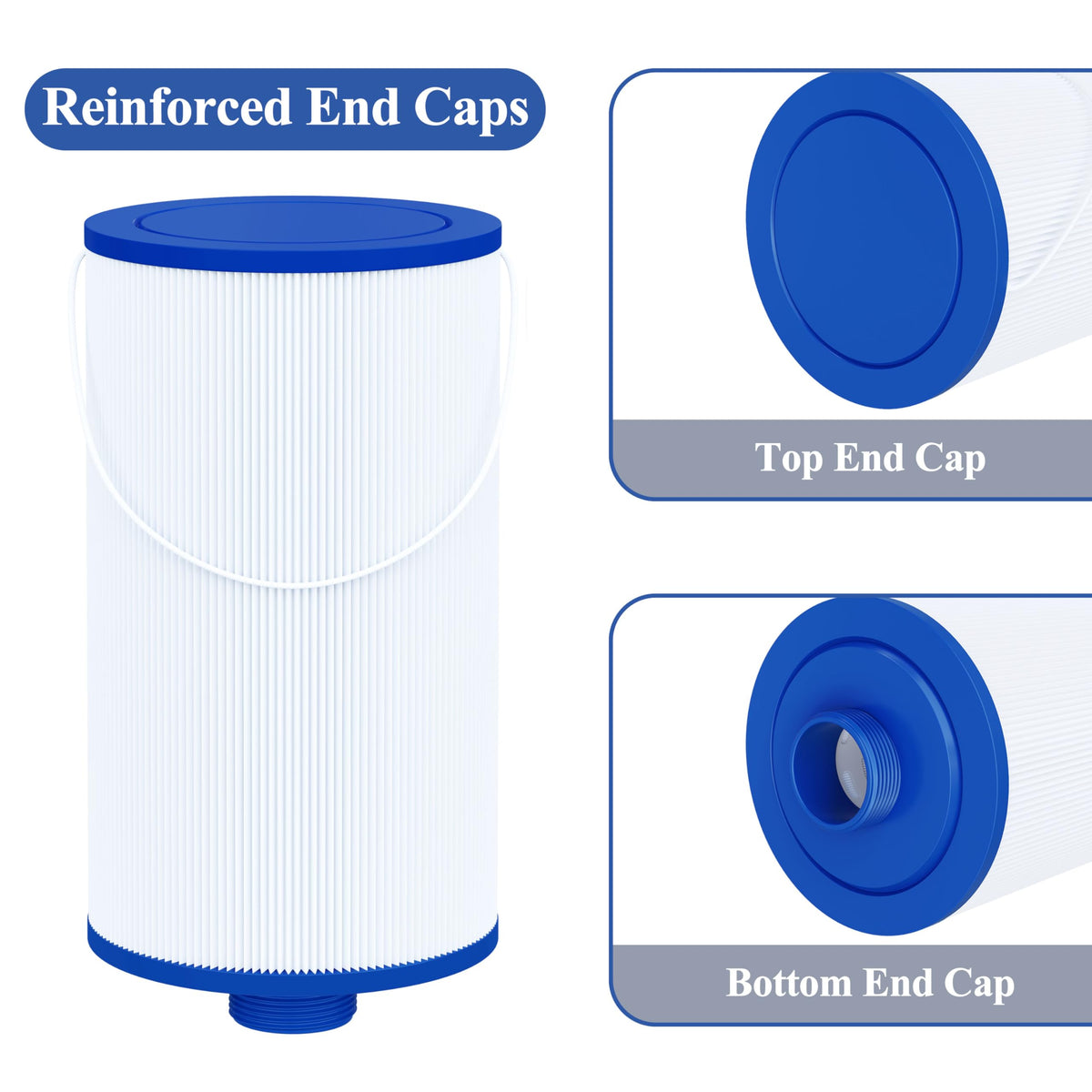 Cryspool 2402 pleats design enhances debris capture capacity.