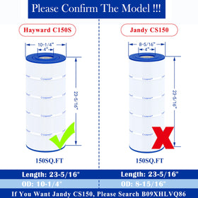 Cryspool C150S compatible-models image illustrates easy replacement across pool systems.