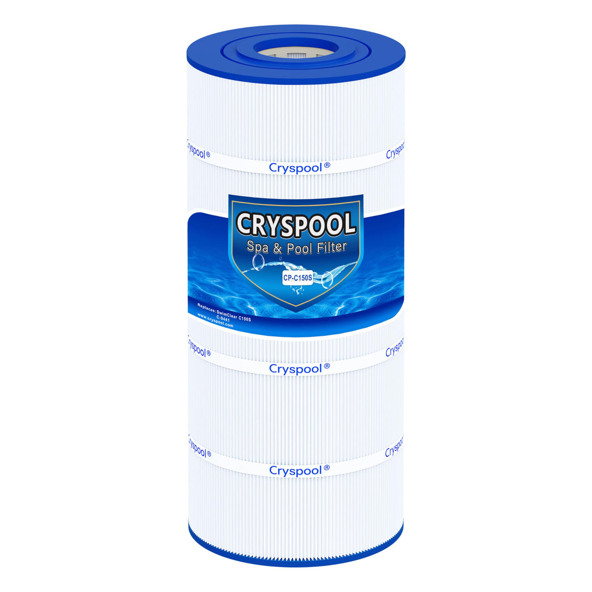Cryspool C150S filter assembly shows durable construction for reliable pool filtration.