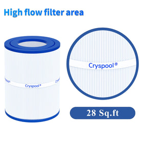 Cryspool PDM28 filter end caps structure demonstrates durable construction