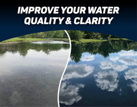 Crystal Blue deep blue water finish creates a natural looking pond