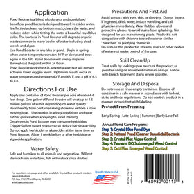 Crystal Blue Pond Booster packaging on shelf for home pond care
