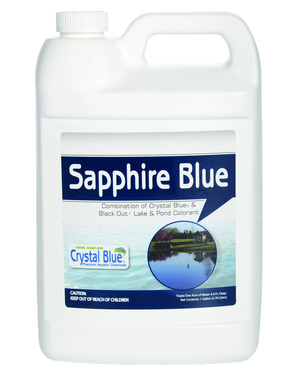 Crystal Blue sapphire blue lake colorant 1gal bottle for vivid pond color