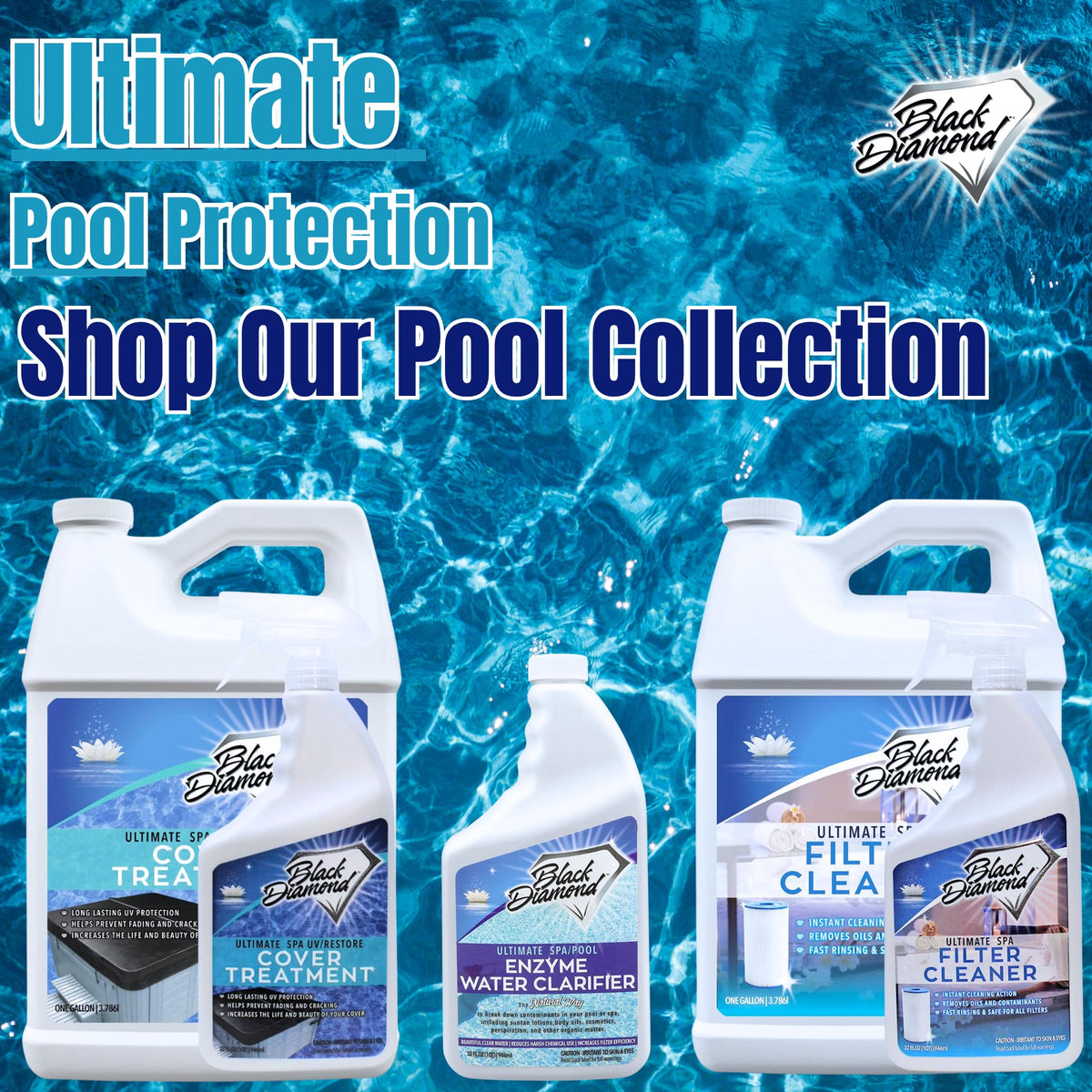 Clear spa water after cleaning with Black Diamond Stoneworks cleaner.
