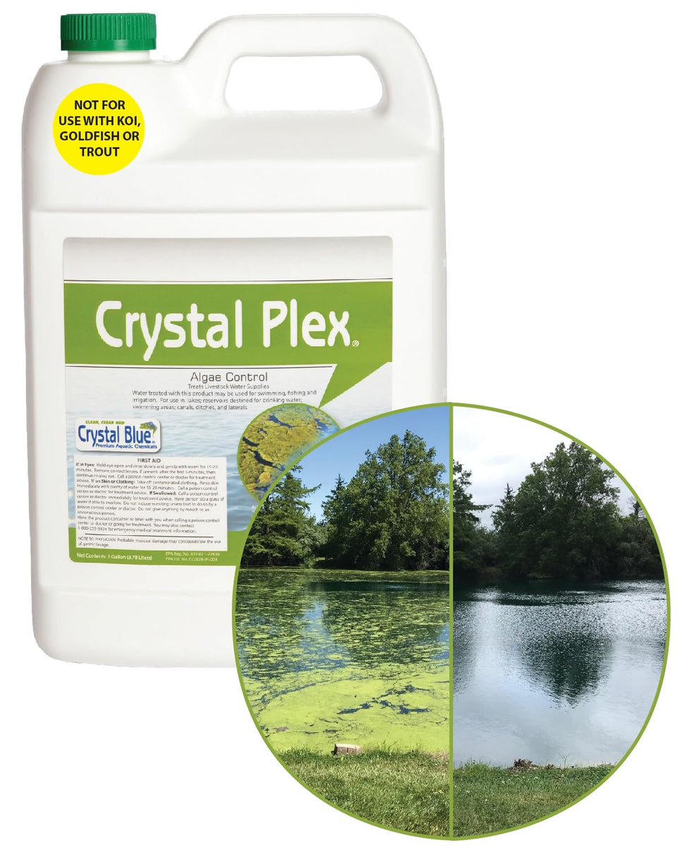 Crystal Plex bottle image showing lake and pond algae control