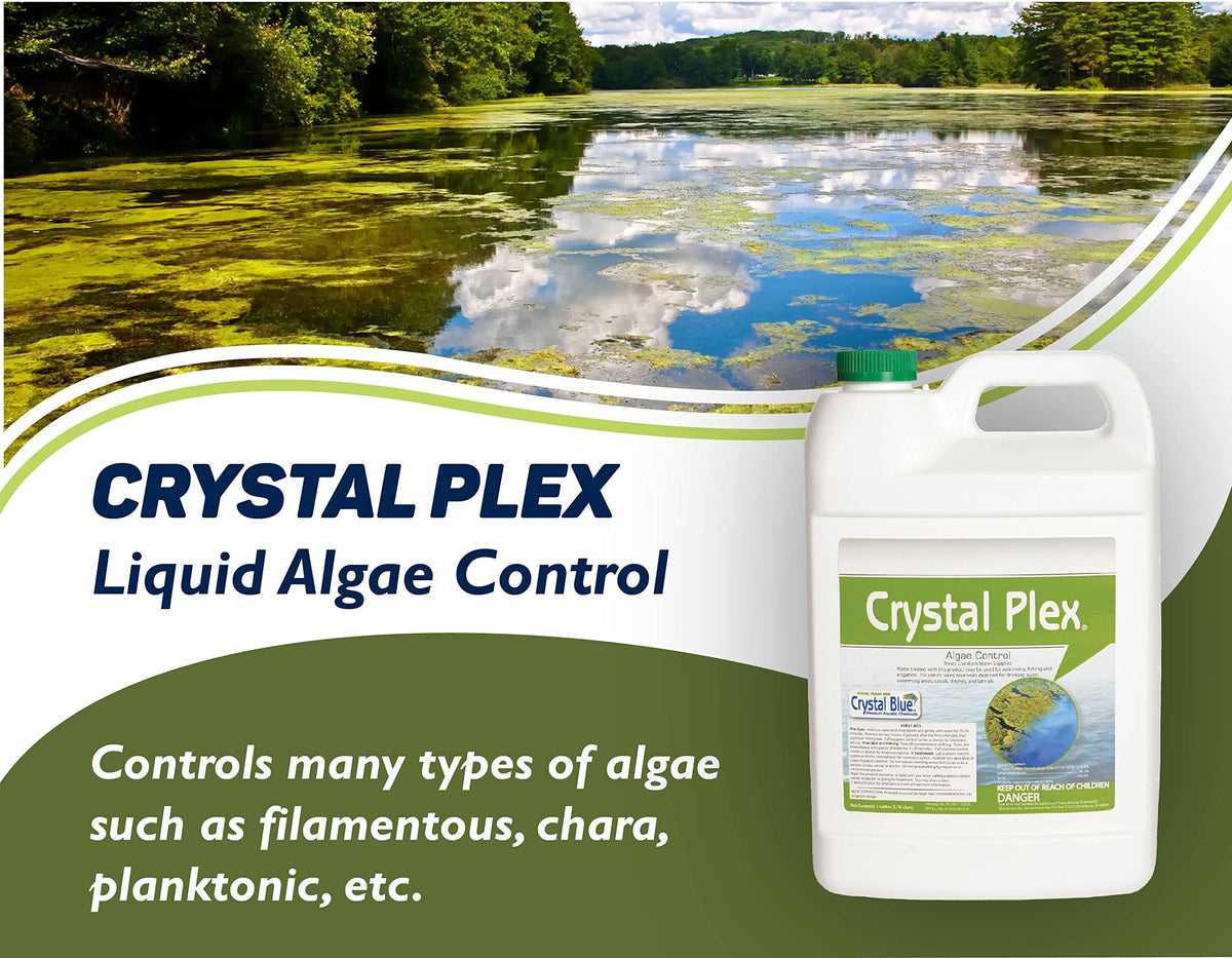 Crystal Plex being poured for pond treatment