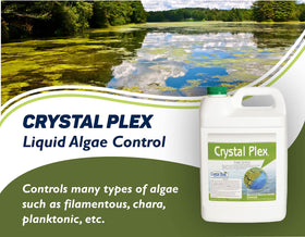 Crystal Plex being poured for pond treatment