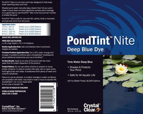 CrystalClear PondTint blue water in a pond enhances garden aesthetics.