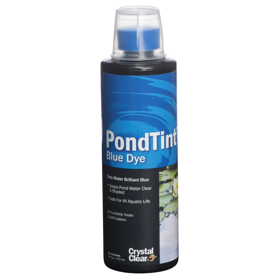CrystalClear PondTint colors koi pond water with a cobalt blue tint for deeper visual appeal