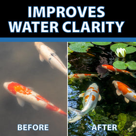 CrystalClear RapiClear one-hour clarity improves pond look.